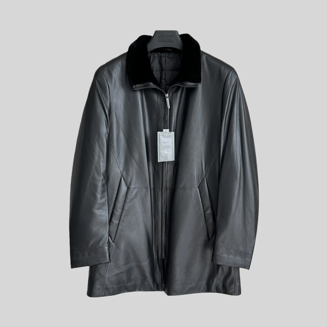 凯莱LU喜161111男冬季翻领羊皮皮衣