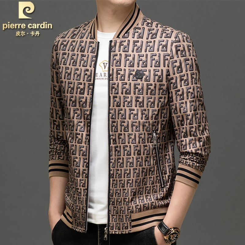 皮尔卡丹高档男士外套秋冬春秋新款夹克百搭时尚潮牌新款休闲季