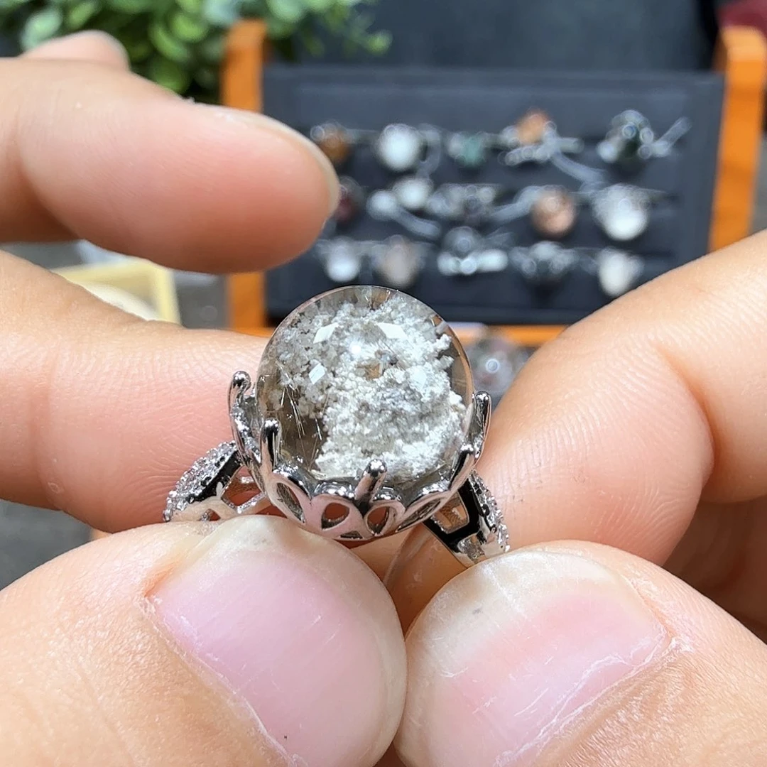 水晶银S925镶嵌水晶~*aS925银镶水晶水晶水晶