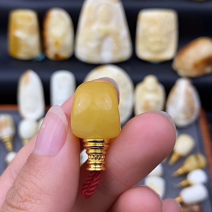 琥珀未镶嵌裸石14三通