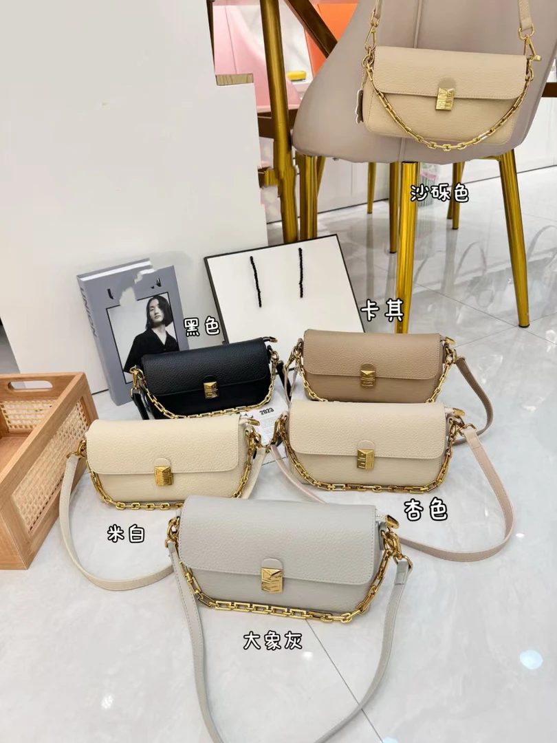 经典菱格链条百搭真皮斜挎包包包质感女包