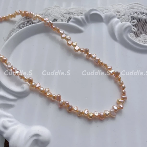 合金项链 Cuddle手作 炫彩粉调满串项链 甜美减龄