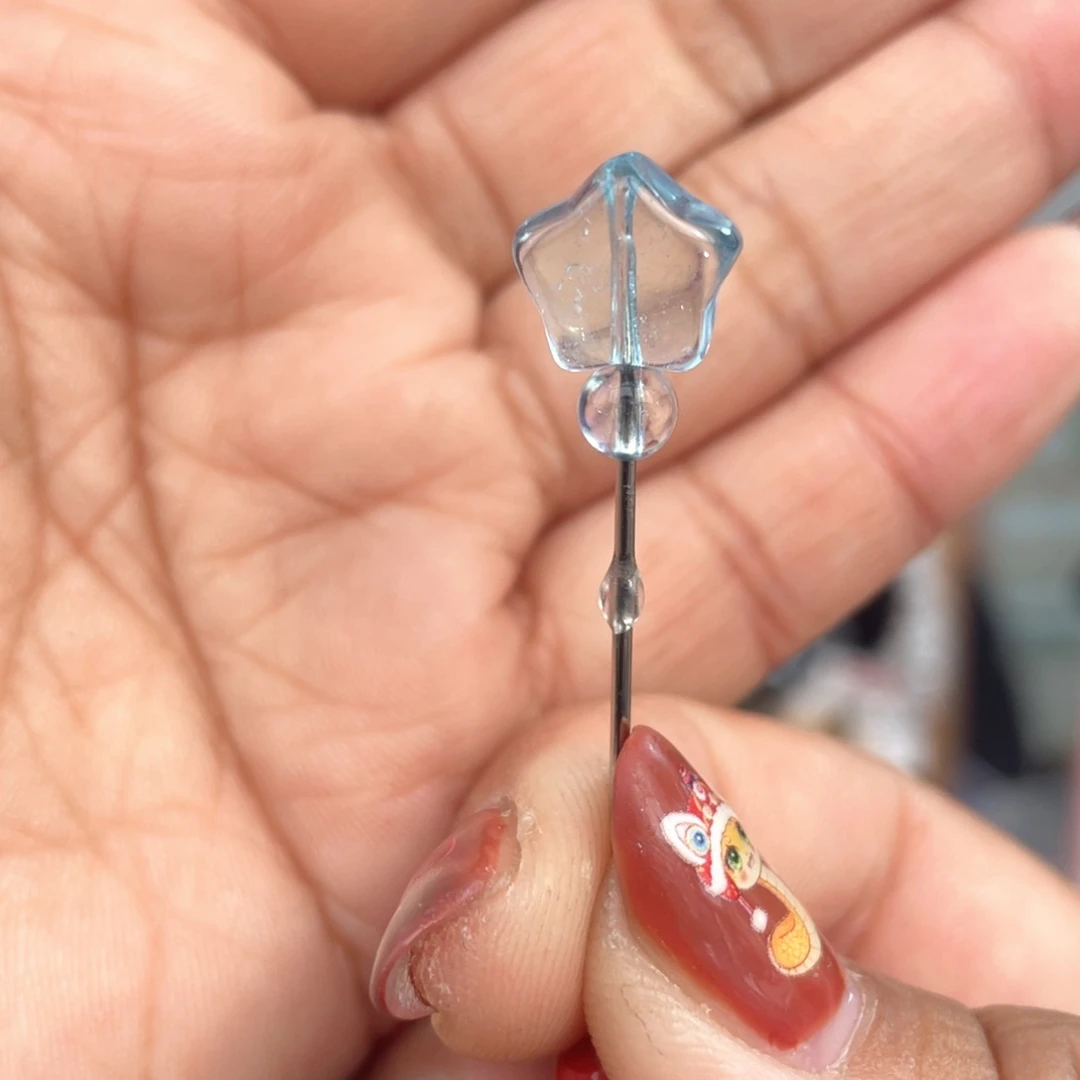 水晶手串未镶嵌透体海蓝宝星星多样性发其一