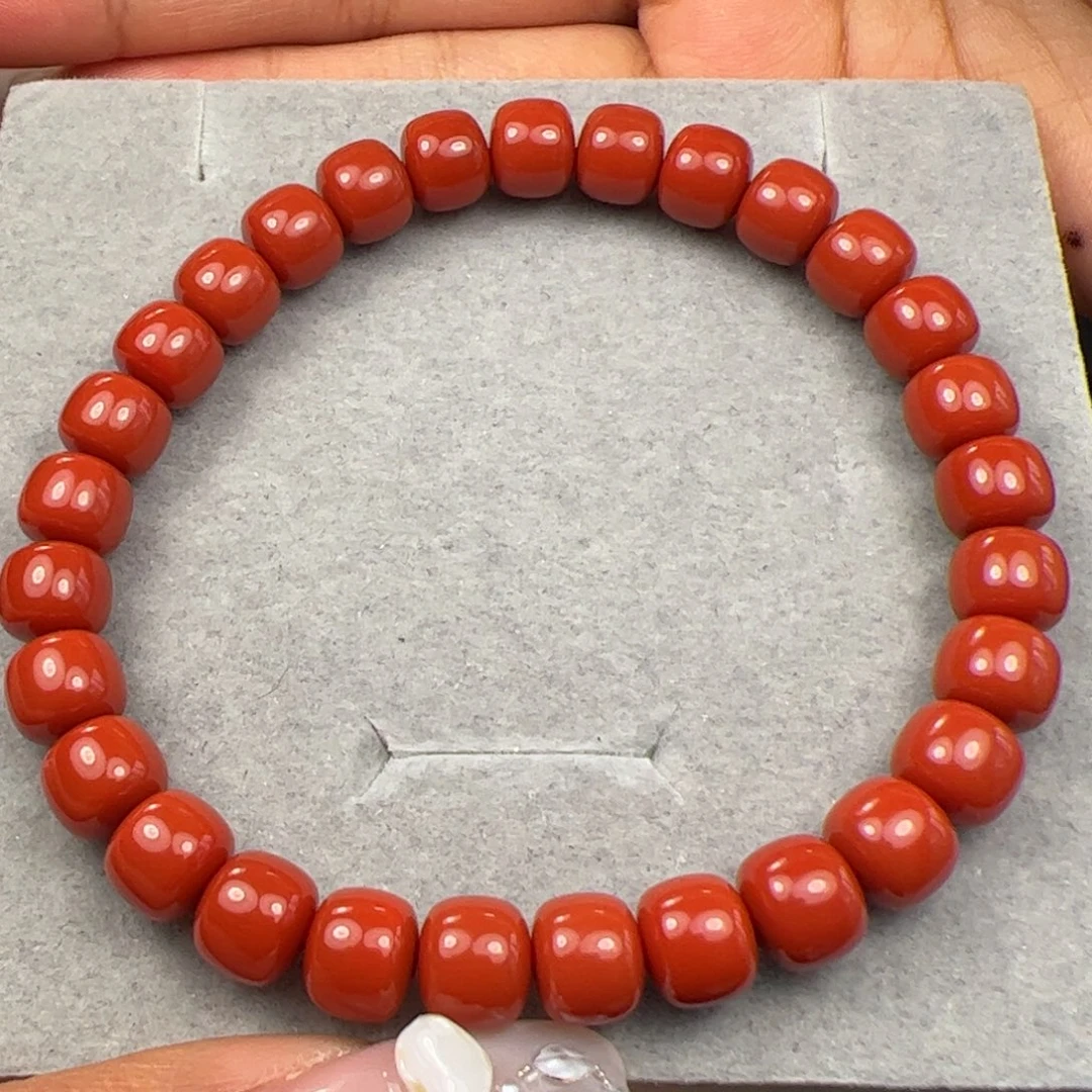 未镶嵌7.5mm手串南红玛瑙