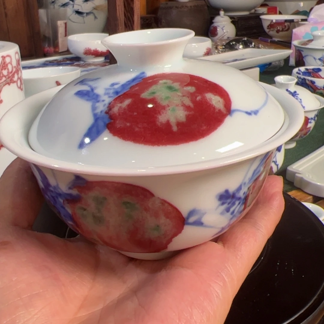 科***思摆件景德镇陶瓷釉里红瓷器