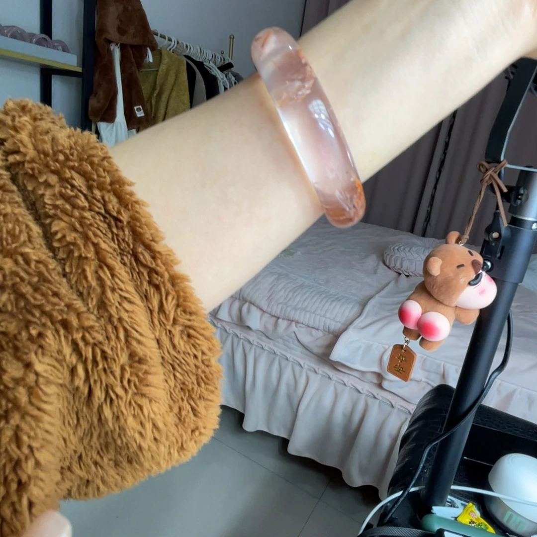 手镯未镶嵌水晶亲 手镯58.8圈口31号