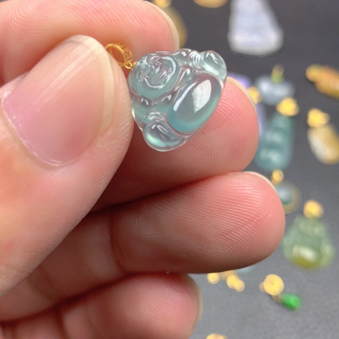 【闪购商品】颈饰18K金镶嵌翡翠翡翠