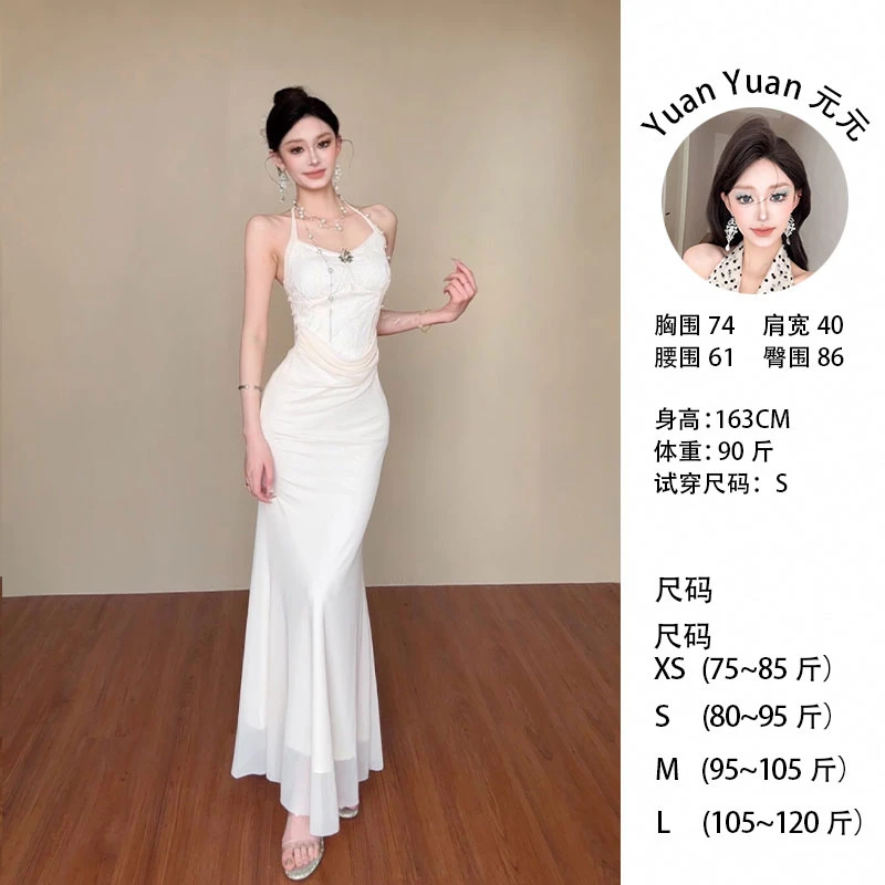 j2/F161 0420【Yy】法式名媛包臀裙高级感纯欲性感抹胸礼服连衣裙女