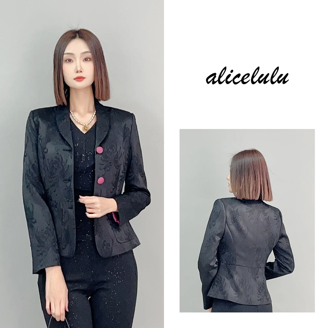 5 ALICE “有颜有钱”短外套 时髦撞色 暗纹提花 S2140959L