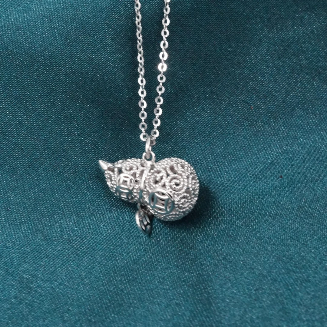 云银雪山 坠链均925银 YD200【金钱葫芦吊坠】925银