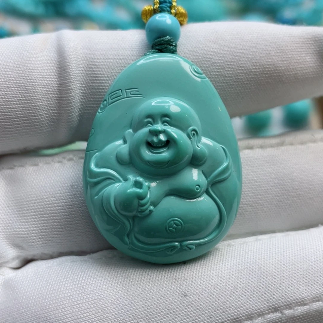 绿松石珠宝奇石18K金镶嵌