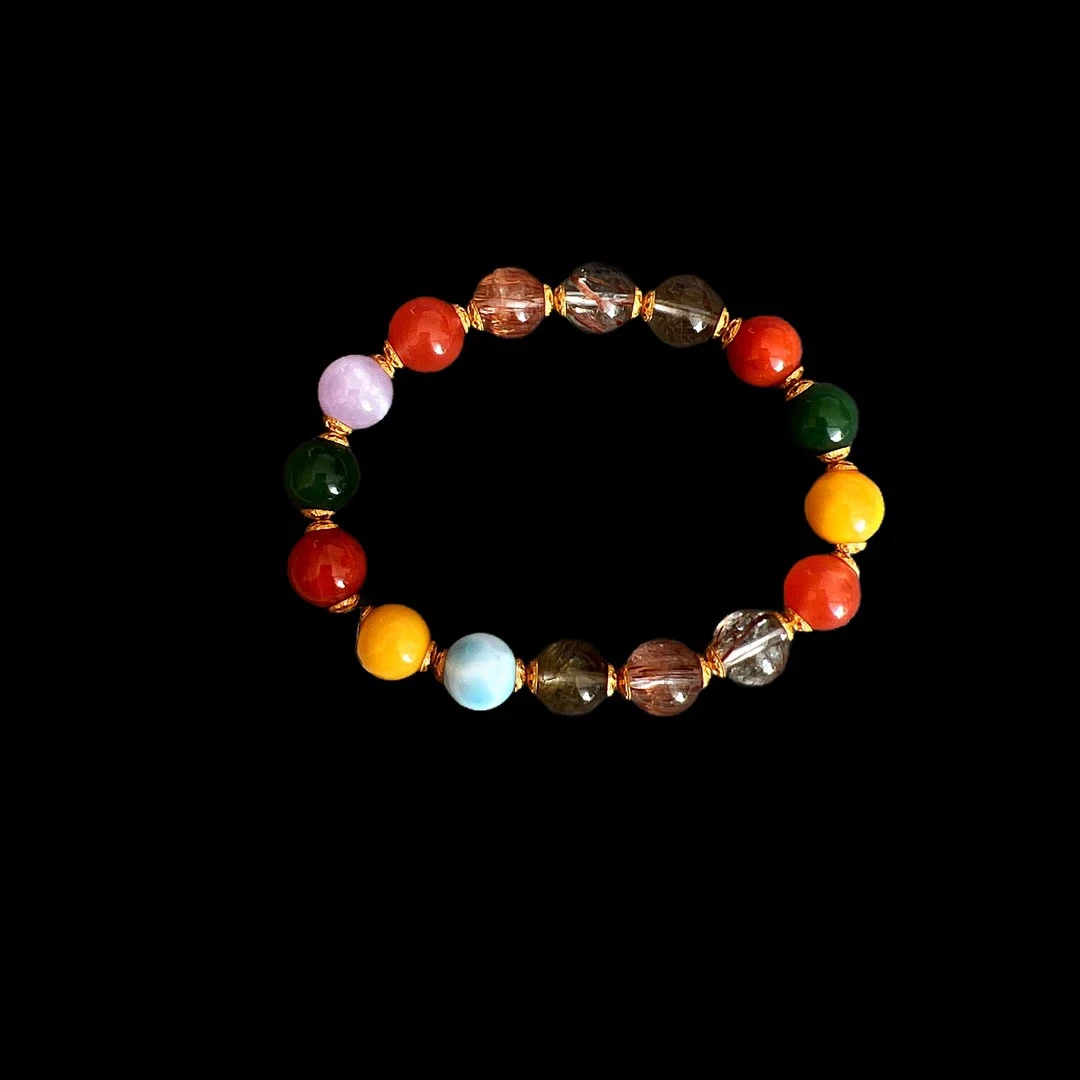 A0277 《万千严选》水晶+南红+和田玉+蜜蜡手串