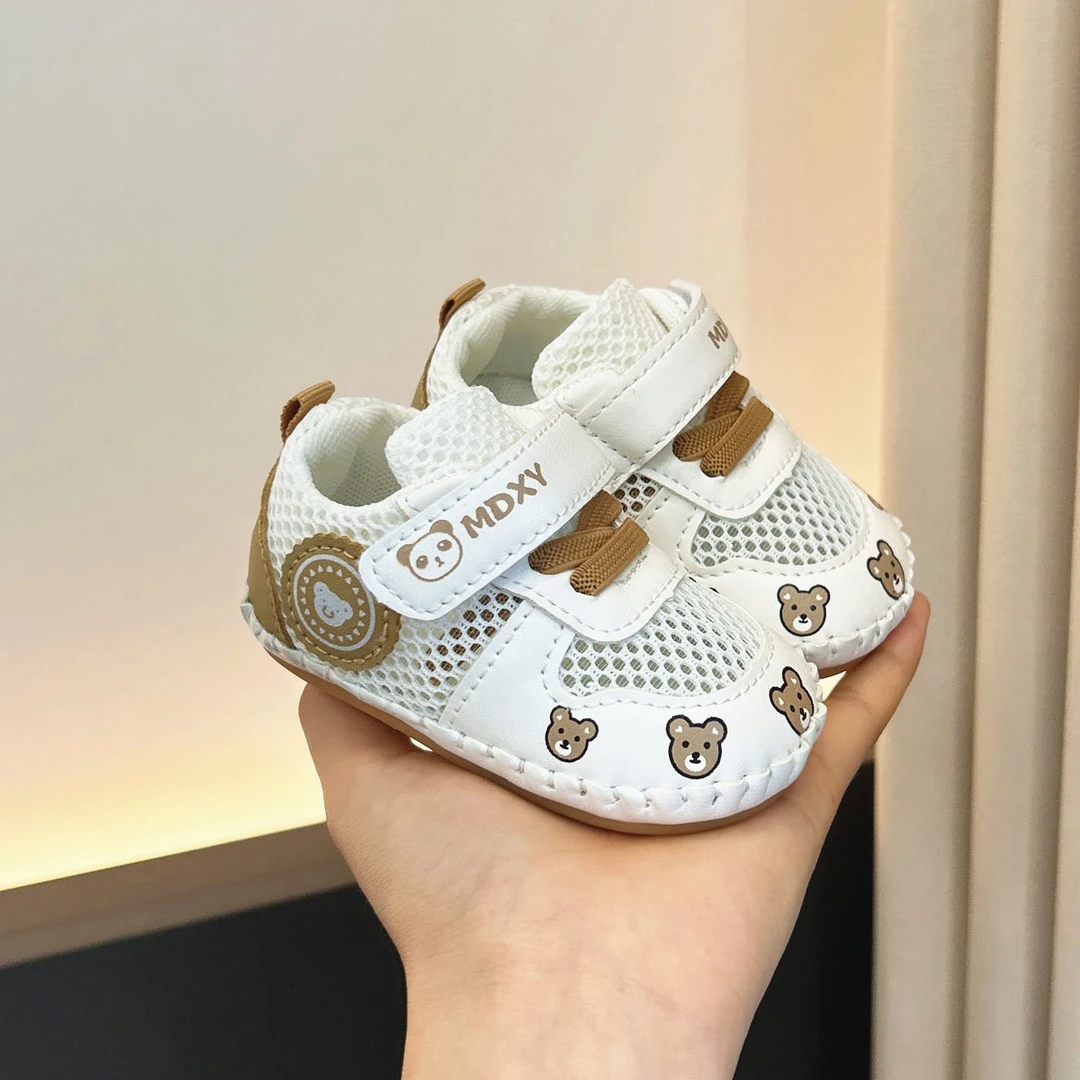 夏季婴幼儿网鞋0-1岁3-6-12个月男女宝宝休闲软胶底防掉跟学步鞋
