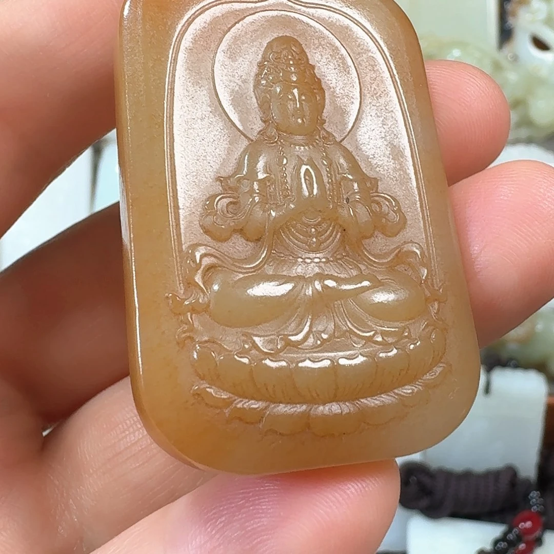 未镶嵌和田玉挂件远**狼