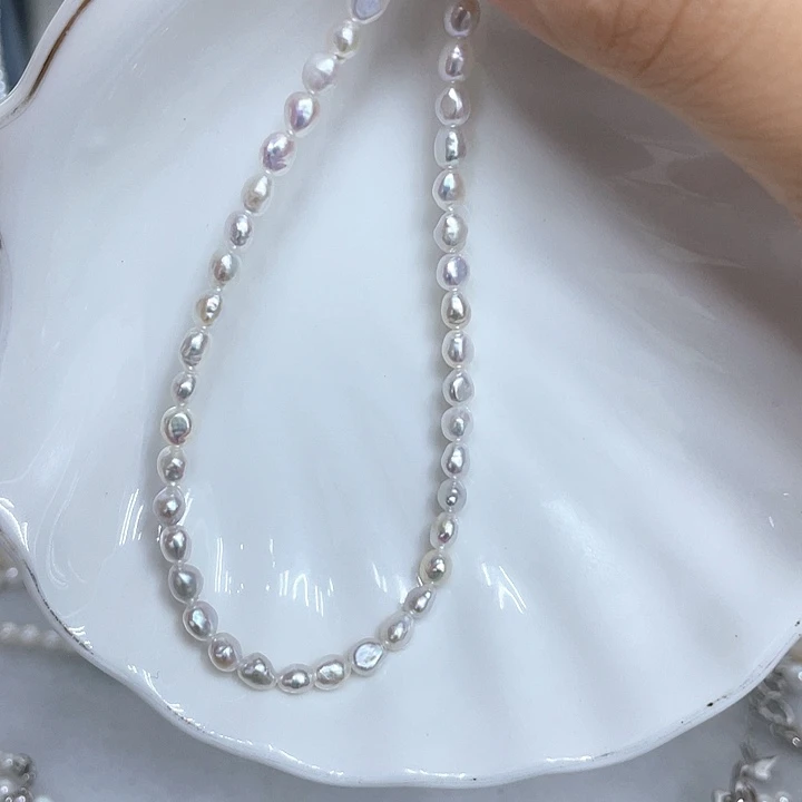 淡水珍珠银S925镶嵌颈饰