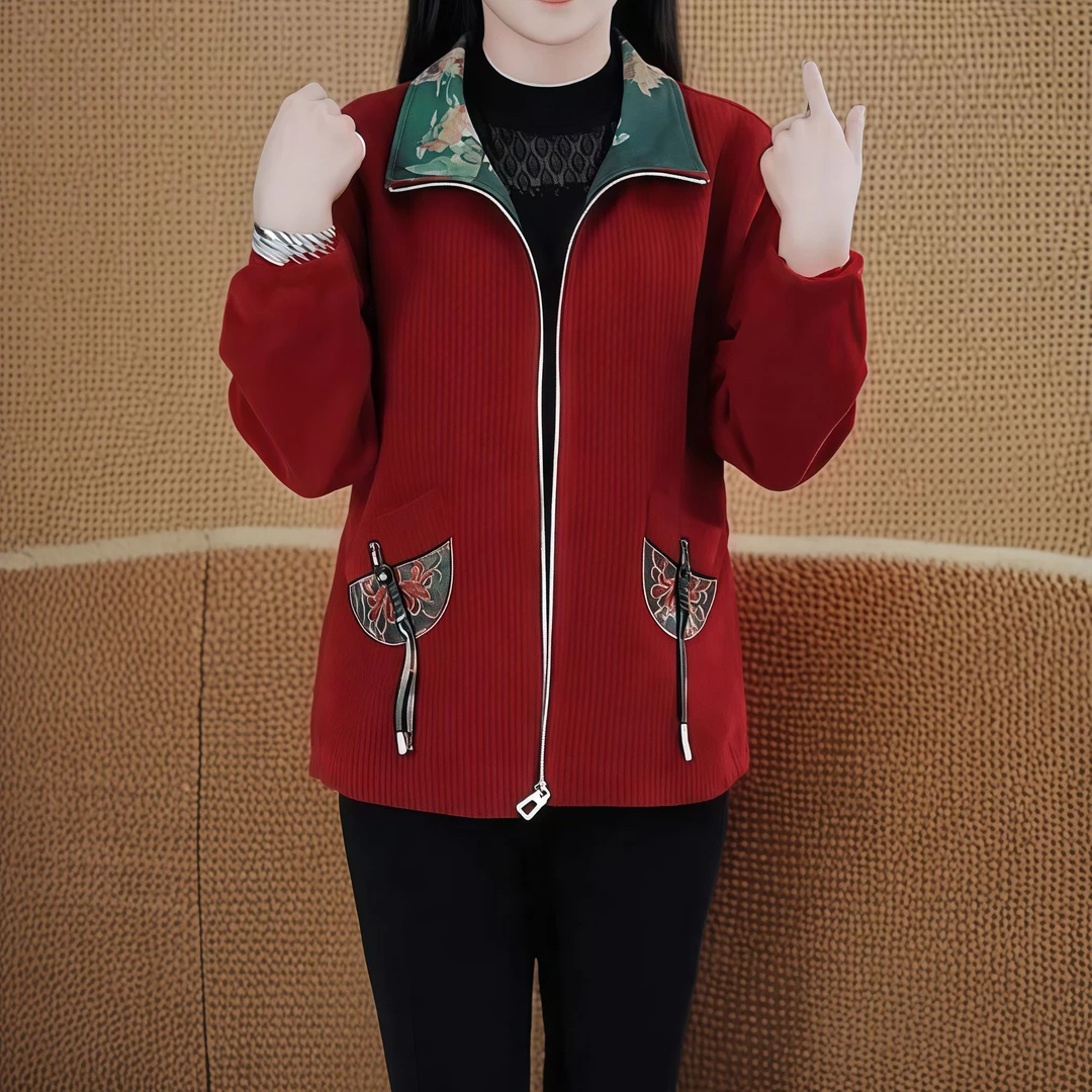 中年洋气休闲气质轻奢大气外套1010