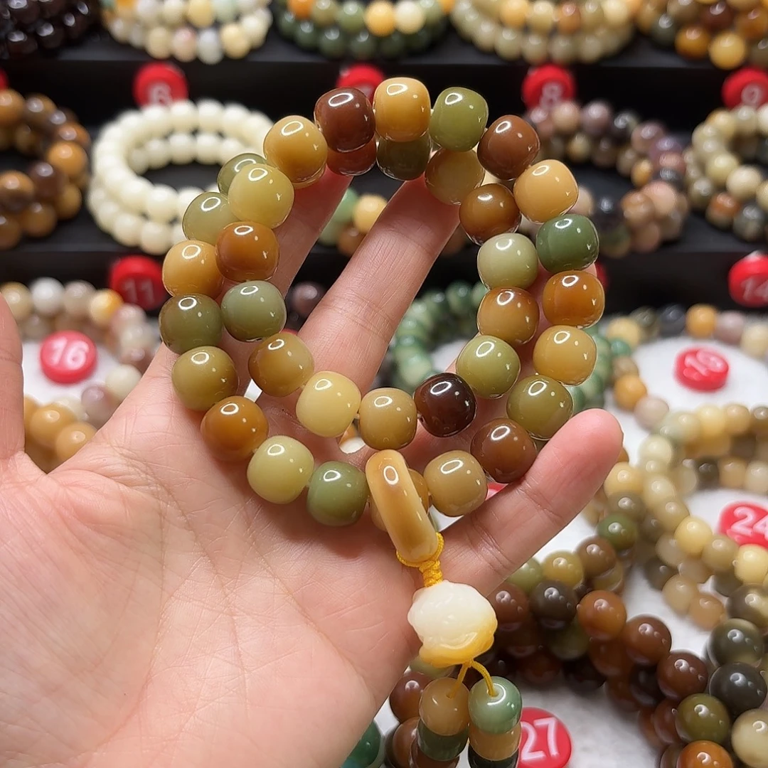 菩提根/象牙果手串敦煌桶珠36颗手持