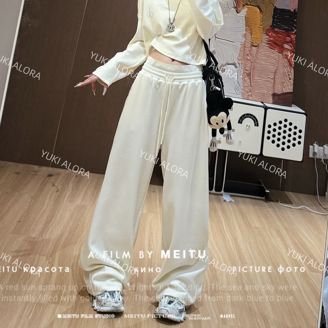 【LLU李】松紧腰百搭高腰显瘦卫裤阔腿裤 LLU-002138