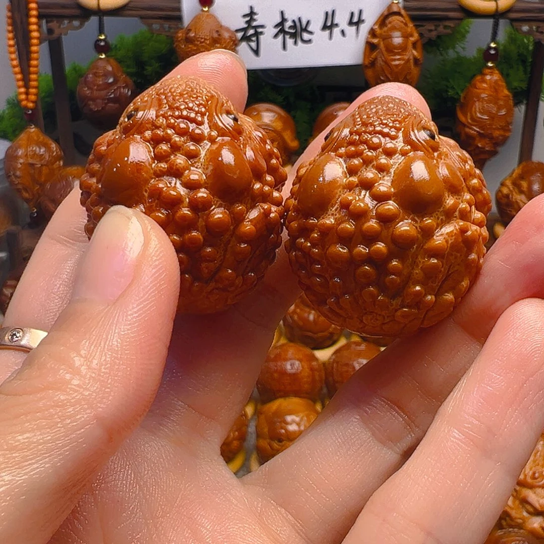 橄榄核手串/手链一**子金蟾一对