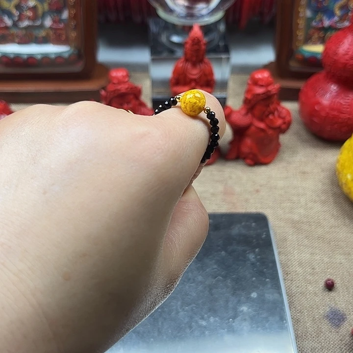天然辰砂雄黄戒指