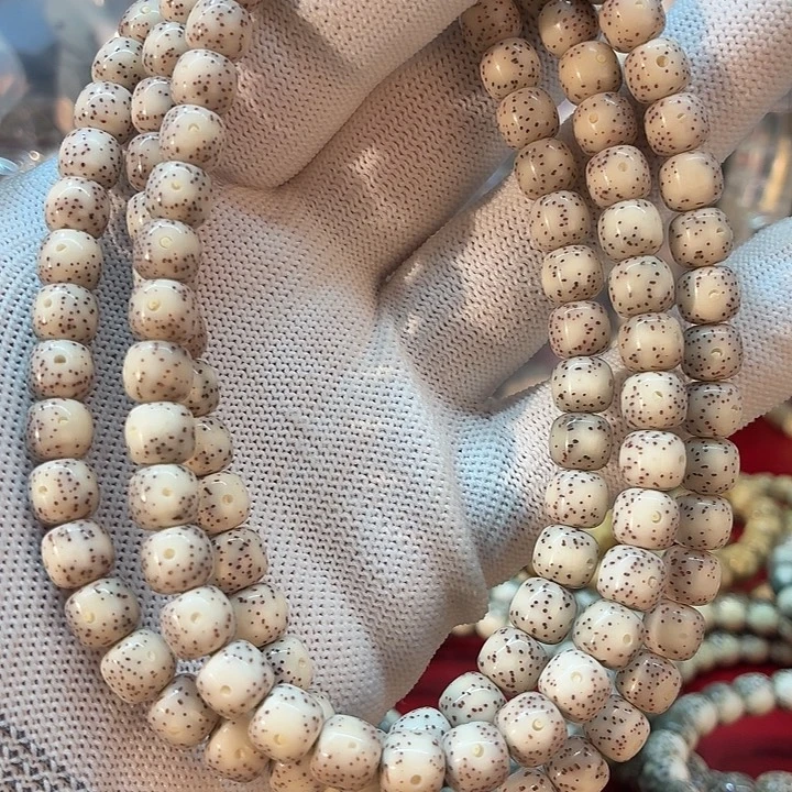 吊坠星月菩提卡8月朗星稀瓷白