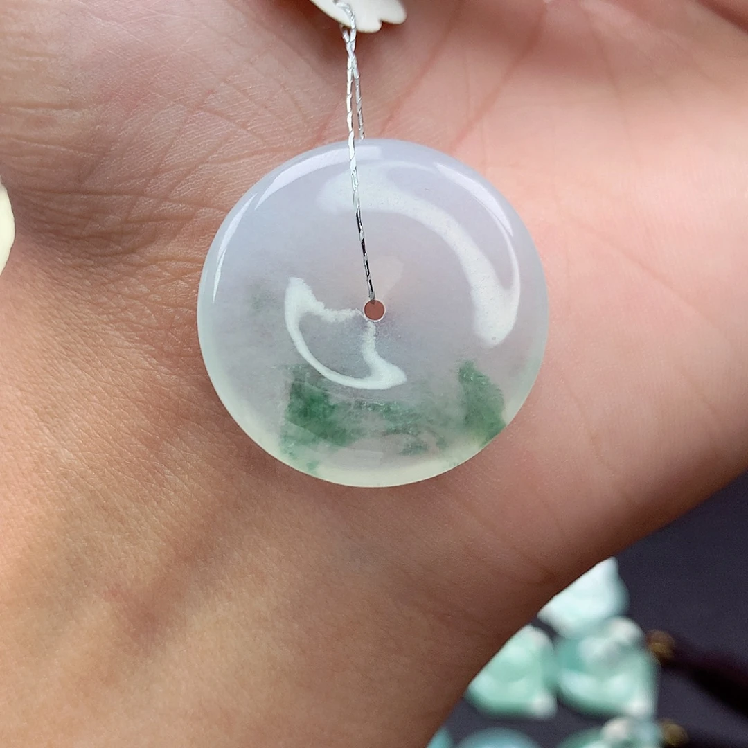 翡翠未镶嵌颈饰50 尺寸27-4.5