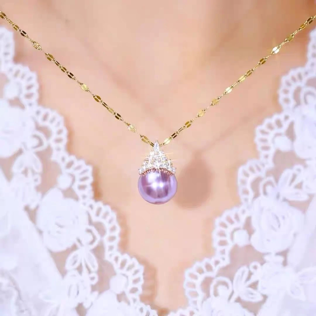 钨合金项链 梦幻紫气质款项链简约款锁骨链X1225