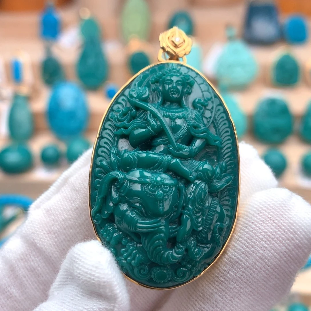 18K金镶嵌绿松石配饰