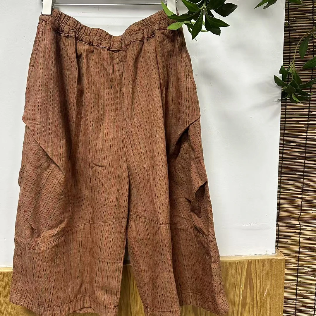 桑在云间 夏至老布七分裤