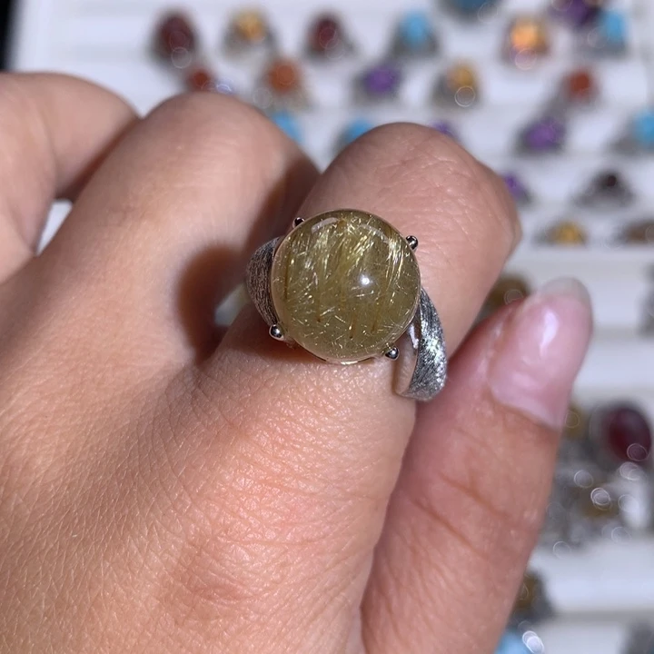 【闪购商品】水晶戒指银S925镶嵌蝶*戒指