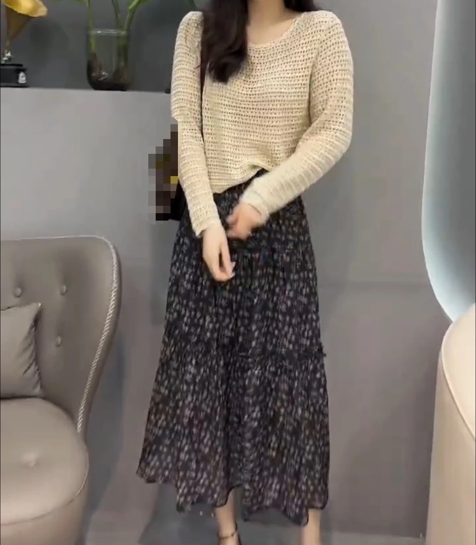 36s100389洋气百搭减龄优雅设计感衫新款舒衫适女士宽松个