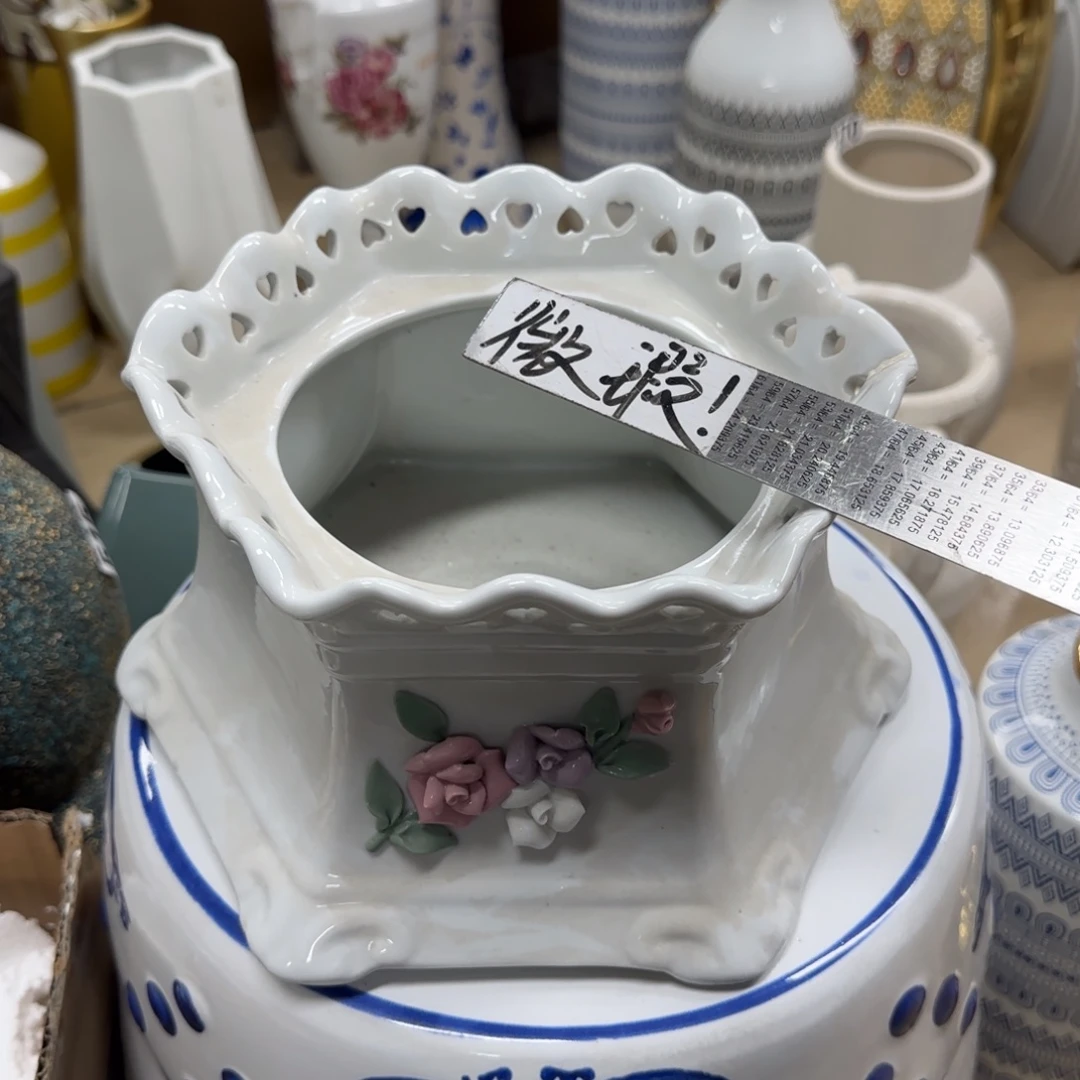 瓷片陶瓷工艺花瓶摆件