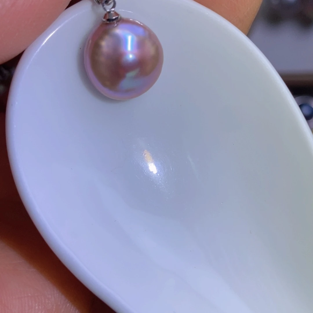 银S925镶嵌天然淡水珍珠淡水珍珠