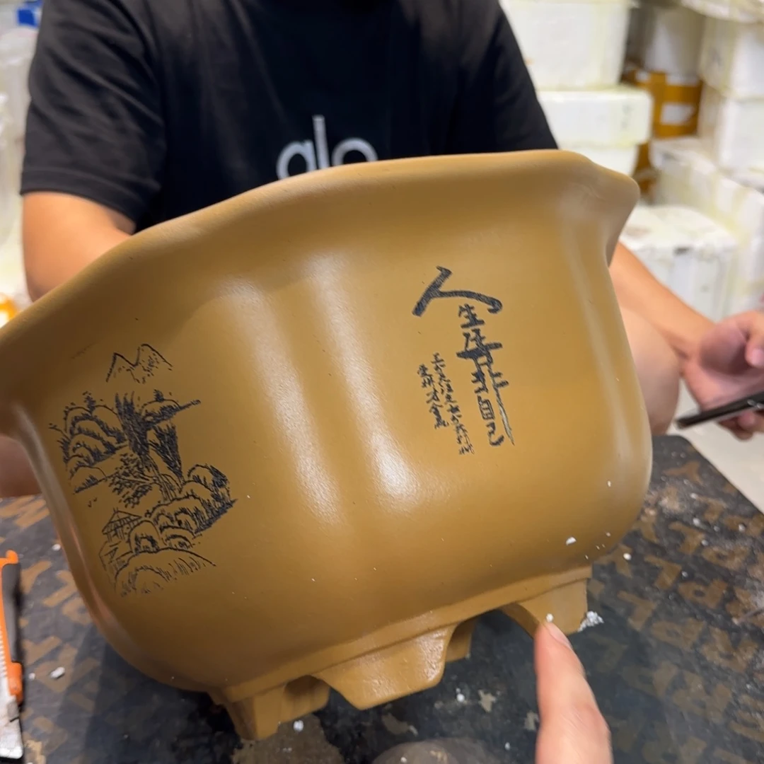 紫砂花盆口径27厘米