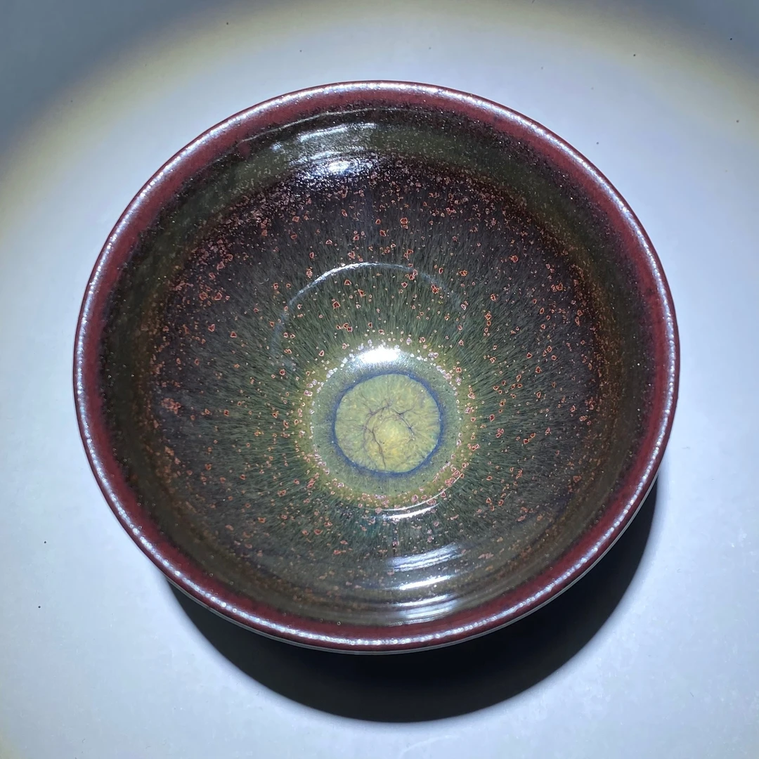 柴烧建盏主人杯高端品茗茶盏口径9.3高6容量135毫升左右