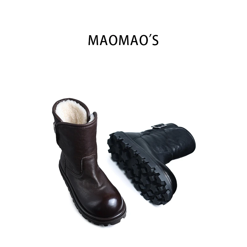 防滑好打理●马皮羊皮毛一体雪地靴●保暖●加厚加棉短靴女鞋LX51207