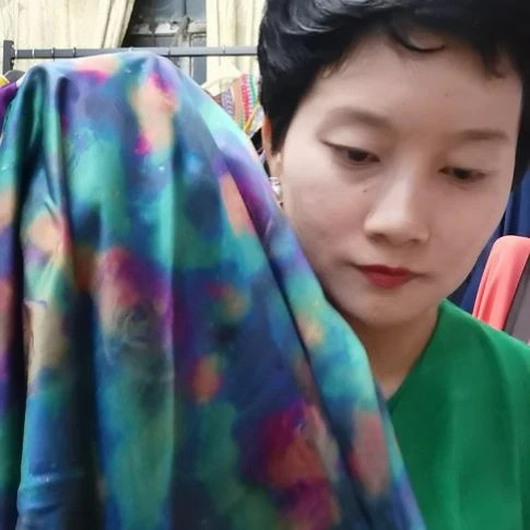 蚕丝3米皮子香云纱布料油画