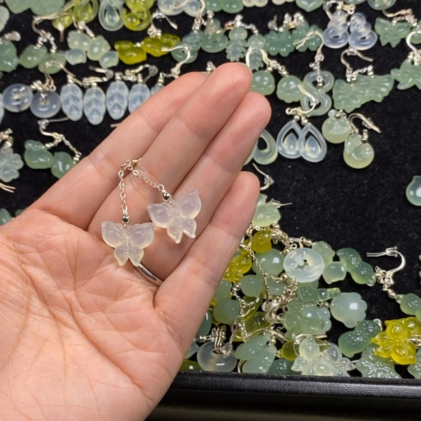 【闪购商品】未镶嵌蛇纹石玉挂件耳饰耳环项链