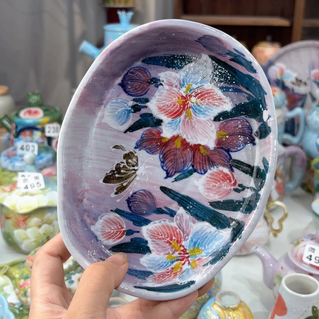 景德镇手绘高温釉下彩陶瓷茶具