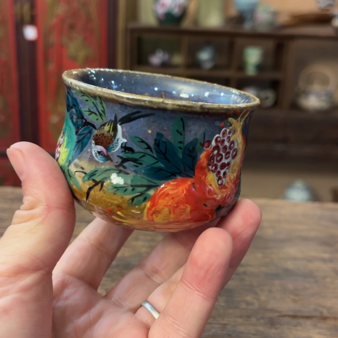 柴烧手工手绘陶瓷