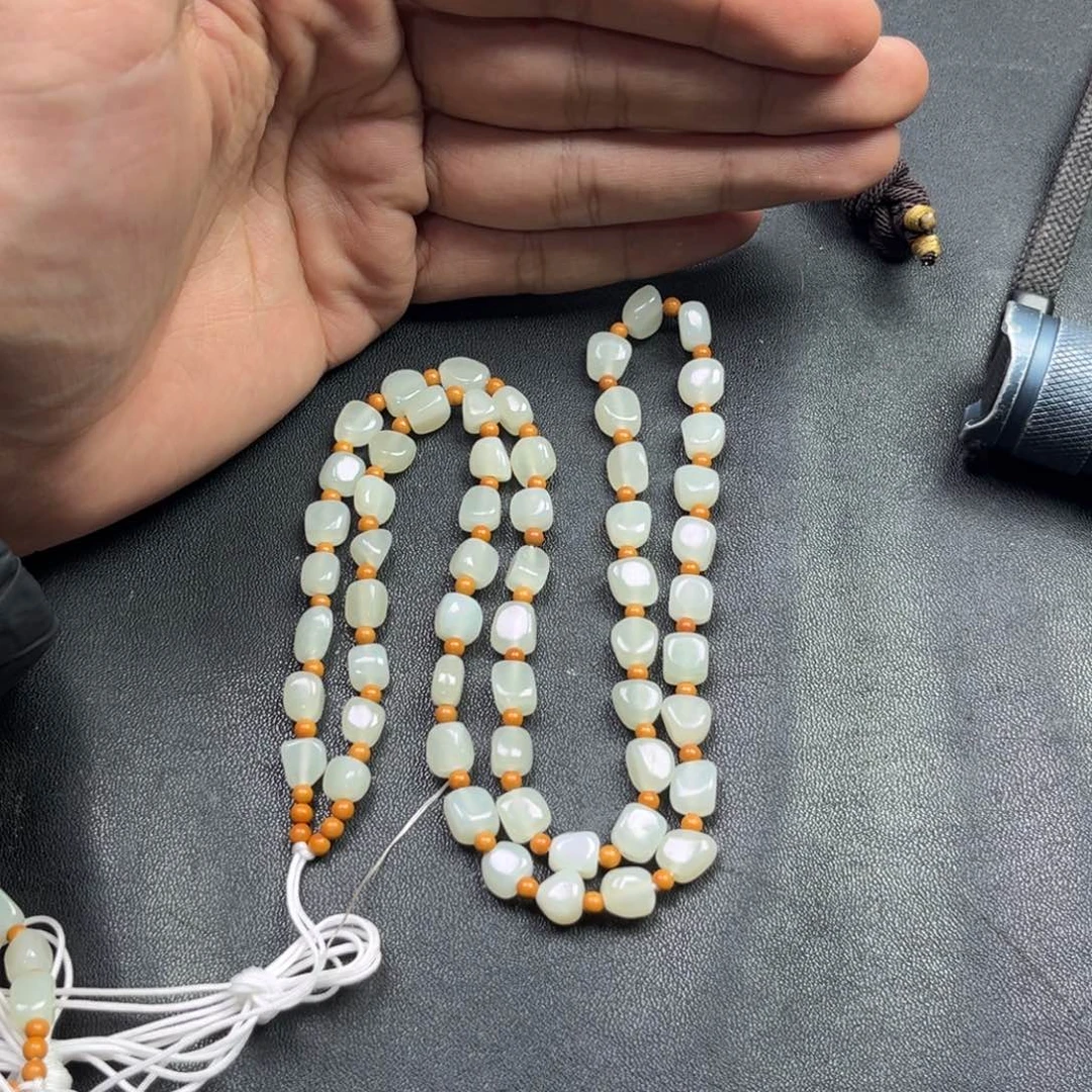 和田玉颈饰未镶嵌多样性随型链子钢板料