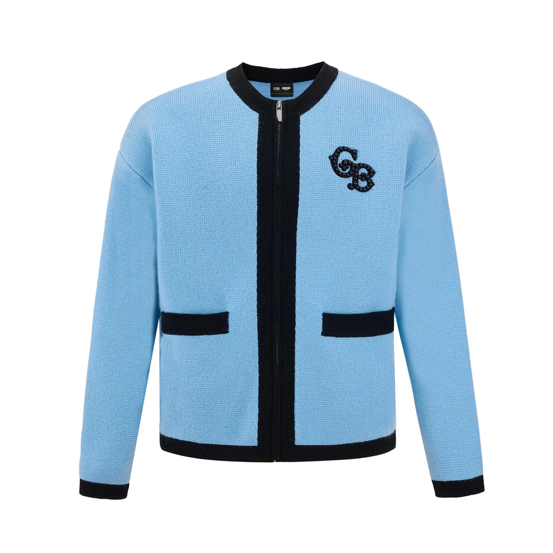 GB-GOODBRAND2025FW GOOD IS LOVES经典标语毛织钉珠外套