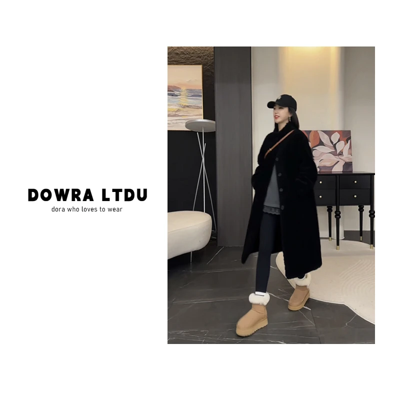 朵拉【柏林邂逅】2024年冬季新款半高领纯色羊毛休闲外套女147-8930