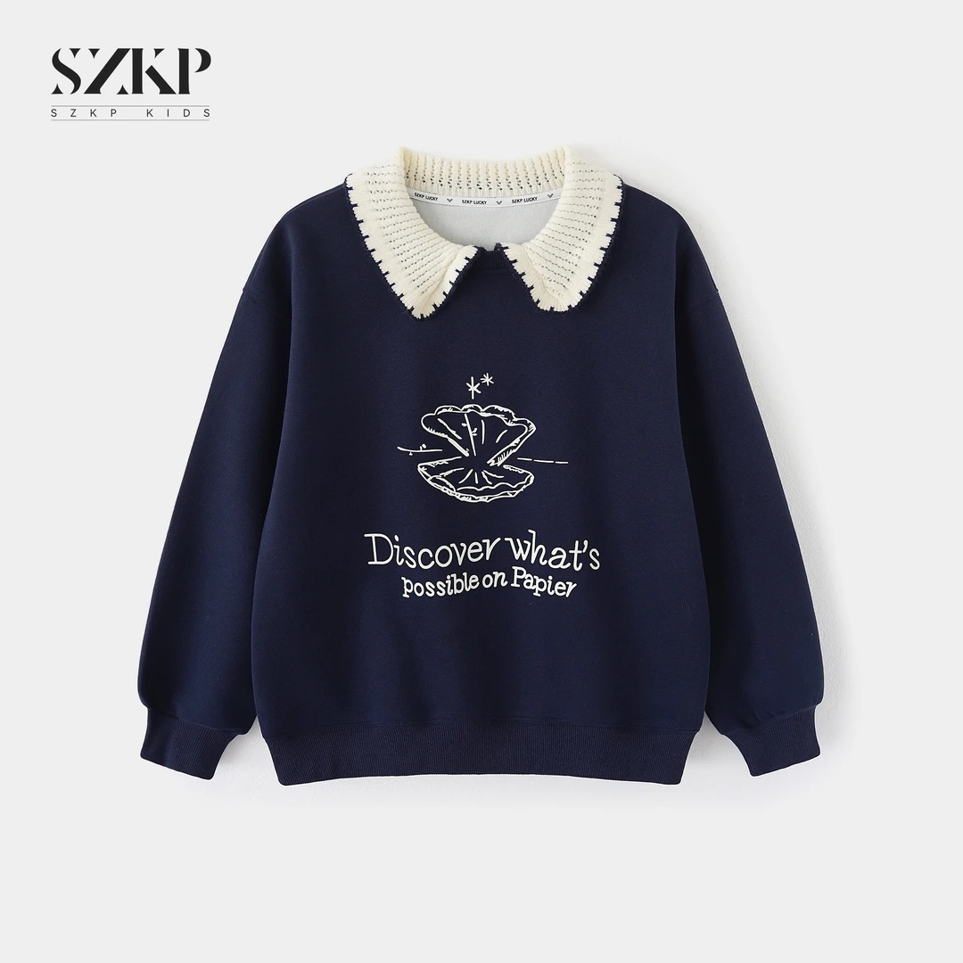SZKP秋季新款女童休闲洋气上衣中大童时尚百搭儿童卫衣YNYQ552417