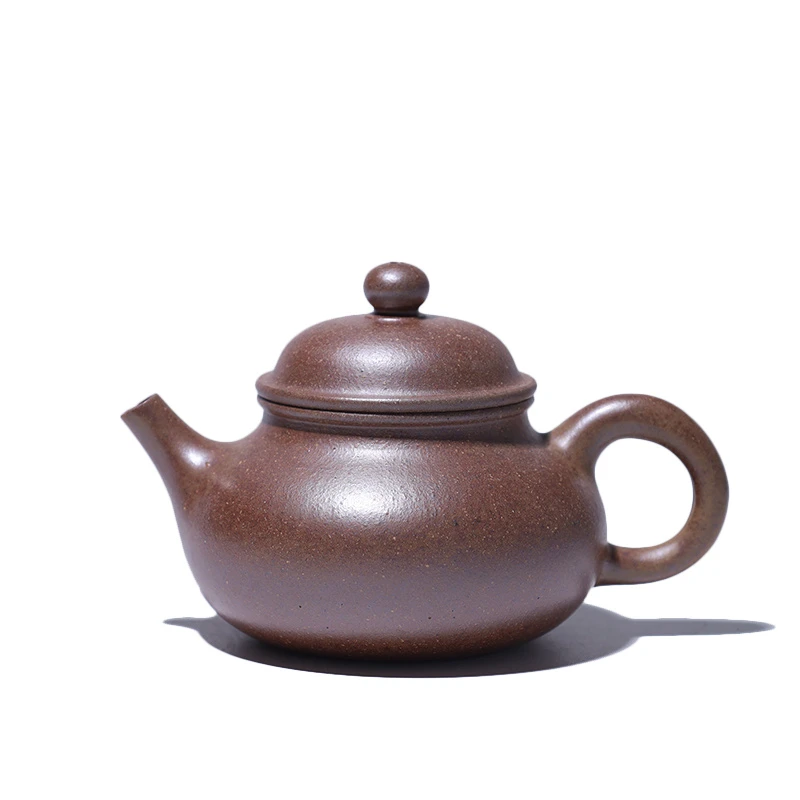 大吉羊柴烧 宜兴紫砂壶茶壶 原矿本山绿泥容天140ml庄勤英全手工