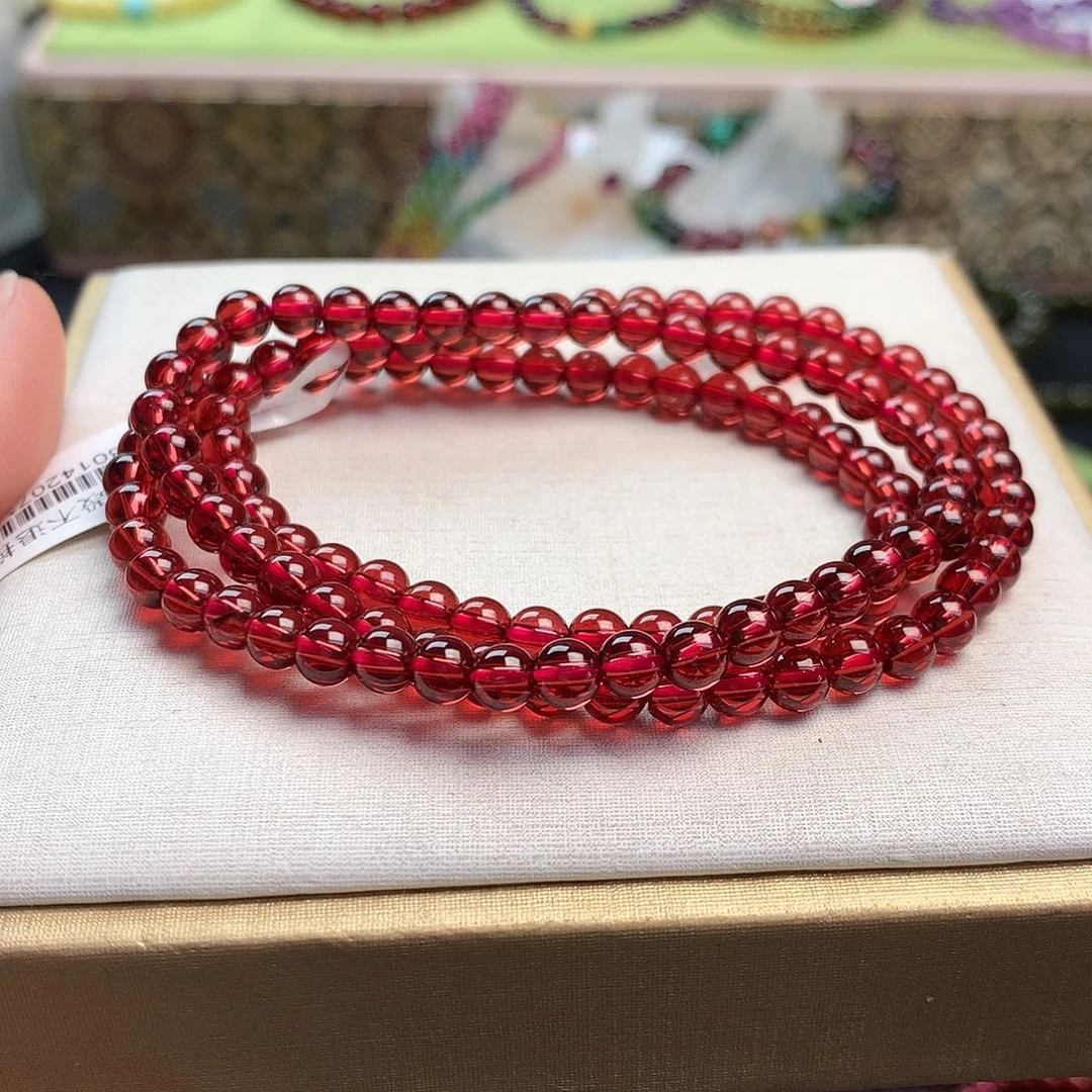 石榴石手串未镶嵌4.8