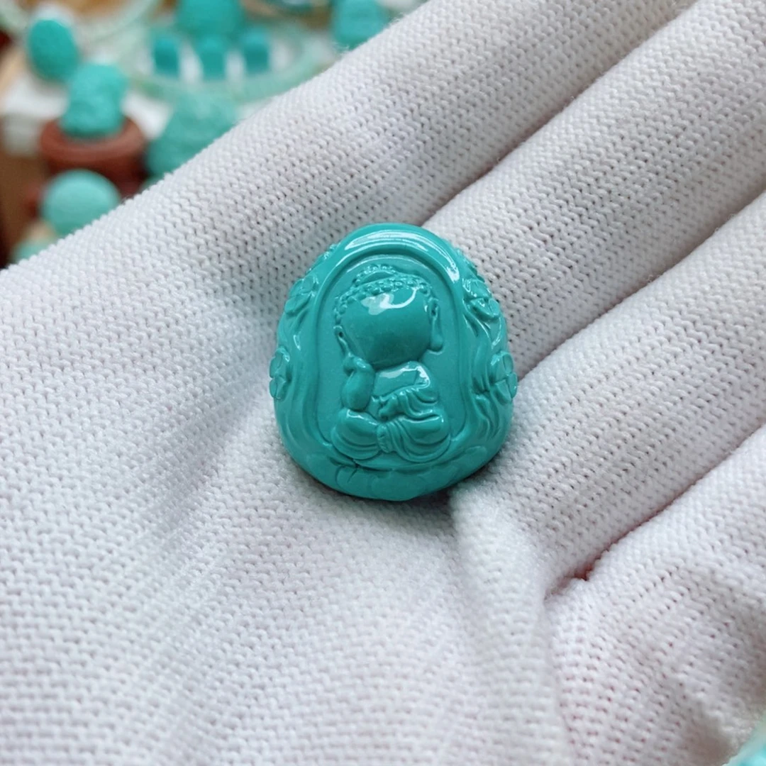 绿松石未镶嵌无相佛