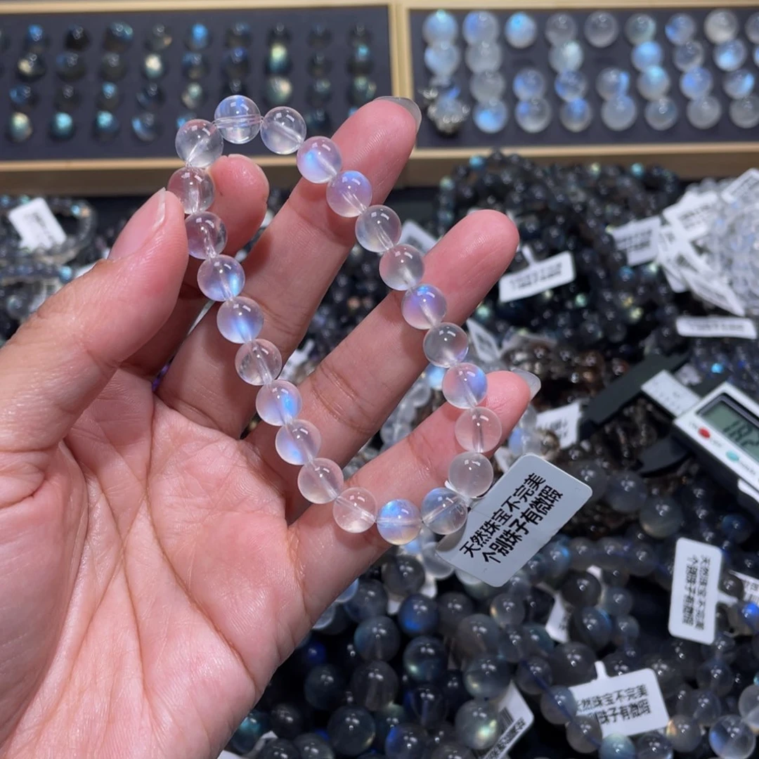 月光石手链未镶嵌m****a蓝月光手链8.2m