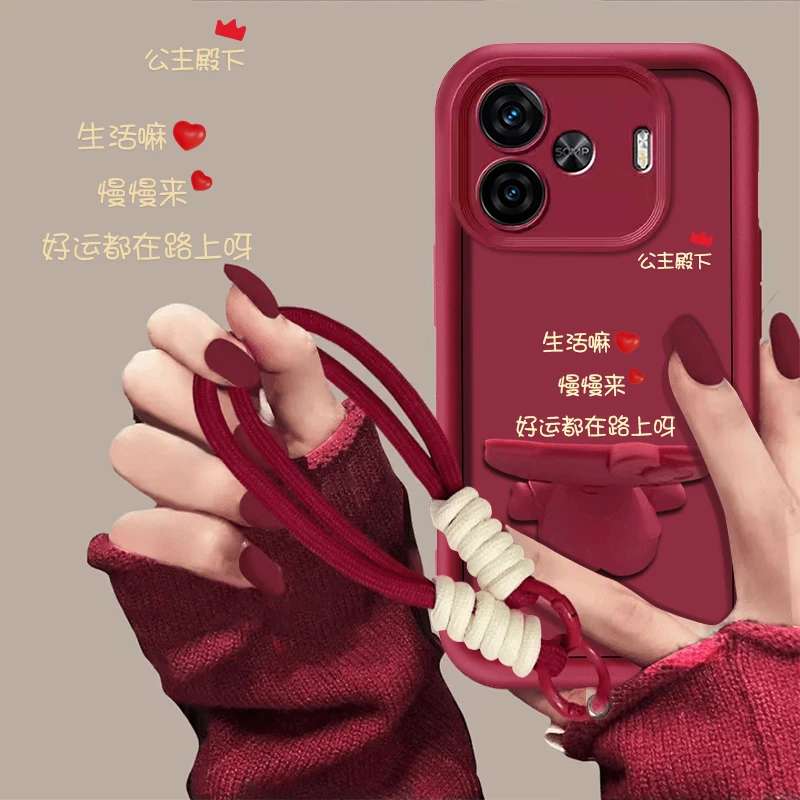 适用iQOOZ9手机壳好运在路上卡通猫咪支架创意防摔全包网红女款