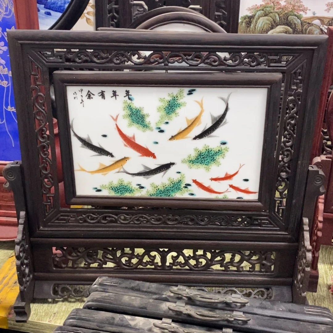 瓷38*41 景德镇瓷板画柴窑烧制